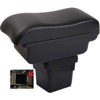 Car Xpander Armrest box central console storage case driver elbow support carbon fibre
