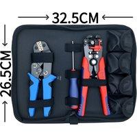 SN-58B Ratchet Crimp Pliers with Wire Stripper with Jaw Set DuPont Terminals Pre-Insulated Terminal Crimping Kit