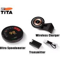 Tita For Tesla Model 3 2021-2025 Mode Y Wireless Cluster Speedometer With Wireless Charger OLED Monitor Dashboard HUD Modify