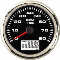 Auto 0-8000RPM Show Tachometers 85mm Pointer Rev Counters 1-300 Speed Ratio RPM Revolution Meters Instrument with Backlight