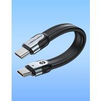 UGOURD Flat USB C Thunderbolt4 USB 4 Cable 40Gbps Type C Date Cable 240W Fast Charge Cord 0.15-1m for Thunderbolt 3 4 iPhone SSD