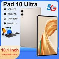 HOT NEW Pad 10 Ultra 10.1HD Original Tablets 5G Dual Sim 2025 Android 15 Tablet 10000mAh Cheap Tab PC For Children's Kids Gifts
