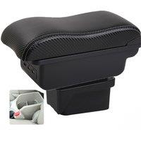 Car Verso Armrest box central console storage case driver elbow support carbon fibre