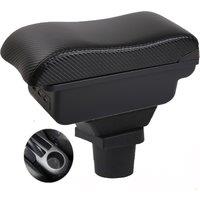 Toyota Yaris Vitz Vios Hatchback Armrest box central console storage case driver elbow support carbon fibre