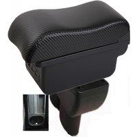Car Touran Caddy Armrest box central console storage case driver elbow support carbon fibre