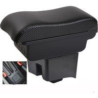 Car Polo 6r V Armrest box central console storage case driver elbow support carbon fibre