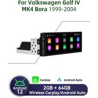 Autoradio Auto Stereo Car Multimedia 1 Din Android Radio for VW Volkswagen Golf 4 IV MK4 Bora 1999-2004 Carplay Head Unit GPS