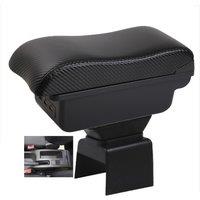 Car 307 Armrest box central console storage case driver elbow support carbon fibre