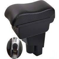 Car Fit Jazz Armrest box central console storage case driver elbow support carbon fibre