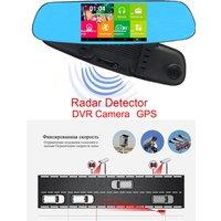 BEST Car Rearview Mirror 5.0"GPS Navigation Anto Detector Android 5.0 DVR Dash Camera Video Recorder WIFI Car Parking Google map