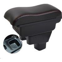 Car SX4 Armrest box central console storage case driver elbow support carbon fibre