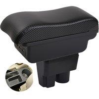 Car Liana A6 Armrest box central console storage case driver elbow support carbon fibre