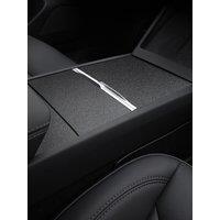 For Tesla 2025Model 3 Y Highland abs Console Panel Grain Film Central Control Car dashboard cover sticker Carbon fiber black