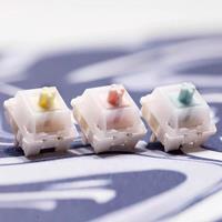QTUO Milk Candy Linear Switch Pink Yellow Blue 5 Stitch Mechanical Keyboard Custom MX Switches Gaming PC Mist Transparency Axis