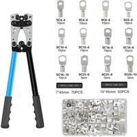 Electrician special pliers HX-50B with terminal set, large bare terminal pliers, YO copper terminal crimping pliers