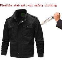 Security Stab-Resistant Anti-Slash Jacket Flexible Light Weight Fbi Police Tactical Cotton Protective Multi-Pocket Clothing