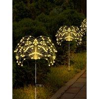 6 Pack LED Solar Firework Lights Outdoor IP65 Waterproof Garden Lamps Christmas Halloween Party Pathway Lawn Decoration Lighting