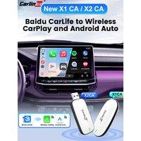 CarlinKit X1CA X2CA Baidu Carlife to Android Auto and CarPlay Wireless Adapter For iPhone Android Phone WiFi BLE Auto Connect