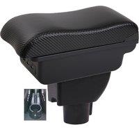 Car Hyundai Getz Armrest box central console storage case driver elbow support carbon fibre