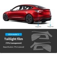 for Tesla 2024-2025 Model 3 Highland3 Protective Film TPU Refit Sticker Paint Protection Protective Tail light film transparent