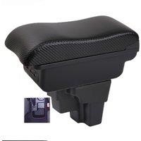 Car KIA RIO Armrest box central console storage case driver elbow support carbon fibre