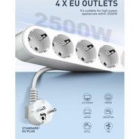 LDNIO Network Filter With USB Type C 2M Extension Cable Tee Socket 220 Phone Charger Adapter For europlug Electrical Splitter