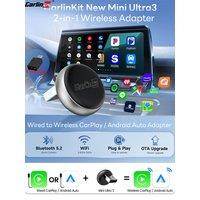 Mini Ultra 3 CarlinKit 5.0 Wireless Adapter Wireless CarPlay Android Auto For OEM Car Plug & Play WiFi Bluetooth Auto Connection