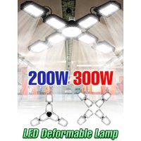 300W 200W LED Bulb E27/E26 Garage Lamp 220V Ceiling Light Folding Deformable Spotlight 110V For Home Warehouse Workshop Basement