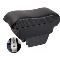 Car Ertiga Armrest box central console storage case driver elbow support carbon fibre