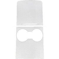 For tesla2021-23 mode3 Y Center Console Panel Grain Film Central Control Car dashboard cover sticker Carbon fiber pattern white