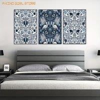 3pcs Large Black Float Framed Canvas Wall Art Black and White Floral Pictures for Living Room Aesthetic Abstrac Art Prints for B