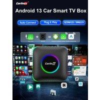 CarlinKit 3 In 1 Android 13 TV Box Wireless CarPlay Android Auto Adapter Qualcomm 8-Core 4G LTE GPS For Netflix CarPlay Ai Box