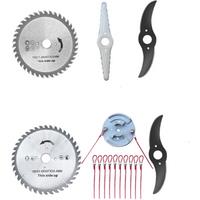 Lithium Battery Lawn Mower Alloy One-Shaped Blade 6 Inch 7 Inch Saw Blade Brushless Blade Grass Head Garden Tool Accessories