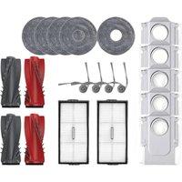 Roborock QrevoX/EdgeT Robot Vacuum Main Side Brushes Mop Cloths HEPA Filters Dust Bags - Essential Spare Parts Accessory Set