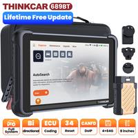 THINKCAR THINKSCAN 689BT obd2 Scanner CAN FD DOIP All System Diagnose 34 Reset ECU Coding Bi-directional Tool