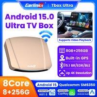 2025 New Ultra CarlinKit CarPlay Ai Box Android 15 SM6350 8GB+256GB Wireless CarPlay Android Auto For Netflix IPTV Smart Car Box