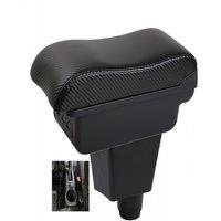 Car Logan 2 Armrest box central console storage case driver elbow support carbon fibre