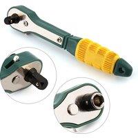 Mini 1/4 Head Screwdriver Pole 6.35mm Inner Hexagon Ratchet Socket Wrench with Dual-head Home Tool Accessory