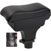 Car Fiat Panda II 2 Armrest box central console storage case driver elbow support carbon fibre