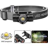 LED Headlamp 850LM Powerful Headlight zoom rotation Type-C Rechargeable Work Light Torch Waterproof Camping Hunting Lantern