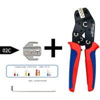 Non-slip crimping pliers SN-58B with a jaw set for automotive terminals, DuPont terminal crimping tool