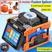 COMPTYCO A-88S Fiber Optic Fusion Splicer 6 Motors Touch screen 10 Languages Fiber Optic Core Welding Machine Built-in OPM VFL