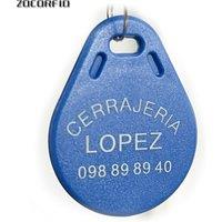 100pcs/Lot Custom Printing logo 13.56MHz Rewriteable 0 Block UID Tag RFID UID Keyfobs Rewrite Copier Duplicator Copy