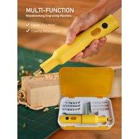 Electric Wood Carving Chisel Set 4.2V 40W, 20 Interchangeable Blades for DIY Craft, Woodworking, Sculpture, Beginners & Artists