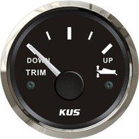 KUS Pointer Trim Meters Down to Up Show 52mm Trim Gauges Sus316L Bezel 0-190ohm Signal with Red / Yellow Backlight for Car Boat