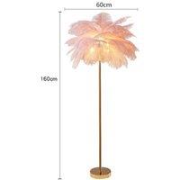 Modern Nordic Ostrich Feather Floor Lamp, Living Room, Dining Bedroom, Study Desk Interior Decoration LED Lighting