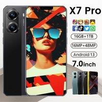 2025 X7 PRO Original Smartphone 7.0inch 5G Cell Phone Global Version Mobile Phones 6800mAh Android 15 Dual SIM Card Cellphones