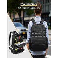 DGEVTool Backpack Heavy Duty for Men Tool Storage With 3 Tool Pouches Organizer Electrician Plumber Maintenance Worker Tool Bags