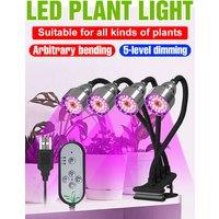 LED Grow Lights Full Spectrum Cultivation Lamp For Indoor Plant Growbox Potted Flowers USB DC5V Dimmable With Timing Auto On/Off