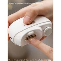 2 in 1 Electric Nail Clipper with Light Grinding and Polishing Rechargeable Nail Trimmer for Baby Adult